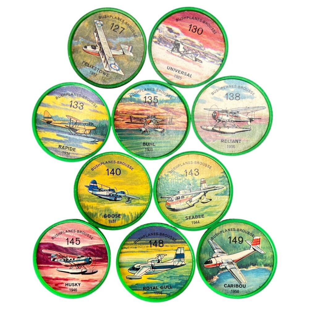 Jell-O Hostess Picture Wheel Flight Airplane 10pc Random Bundle Bushplane Green